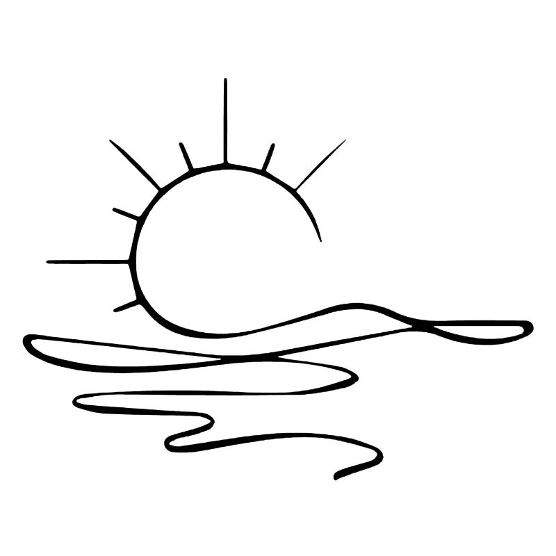 Esquisse du coucher de soleil (noir)