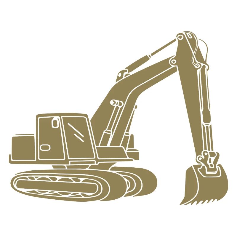 Excavator Silhouette Construction Equipment Operator Civil Engineering
