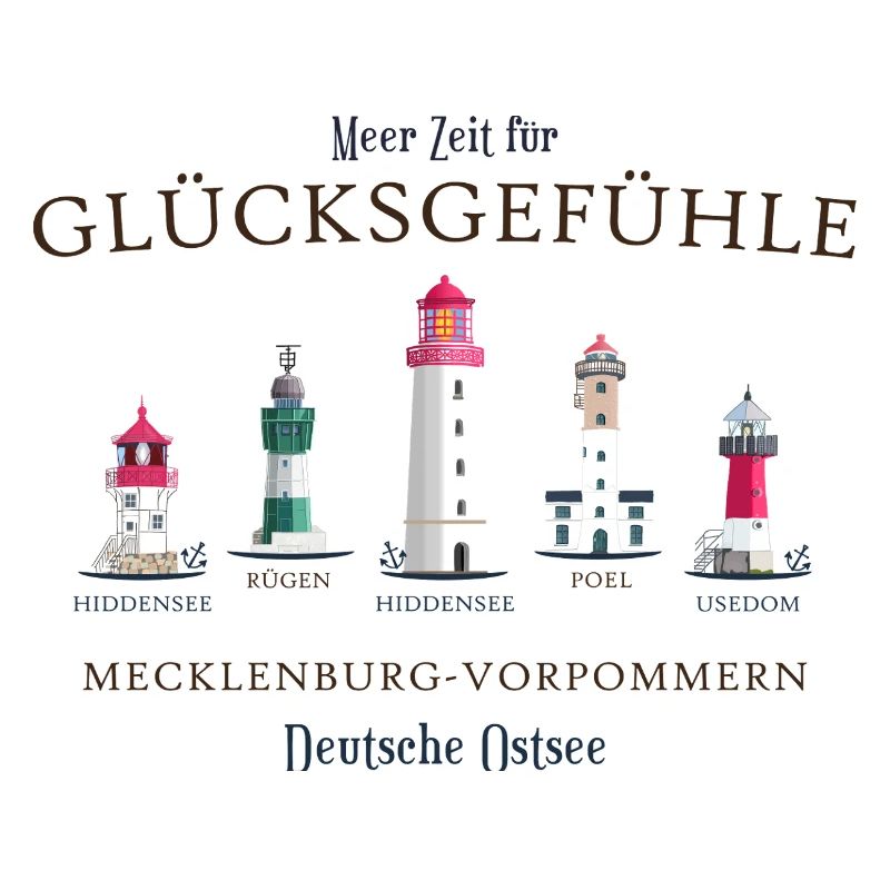 Rügen, Poel, Usedom, Hiddensee Hand Drawing