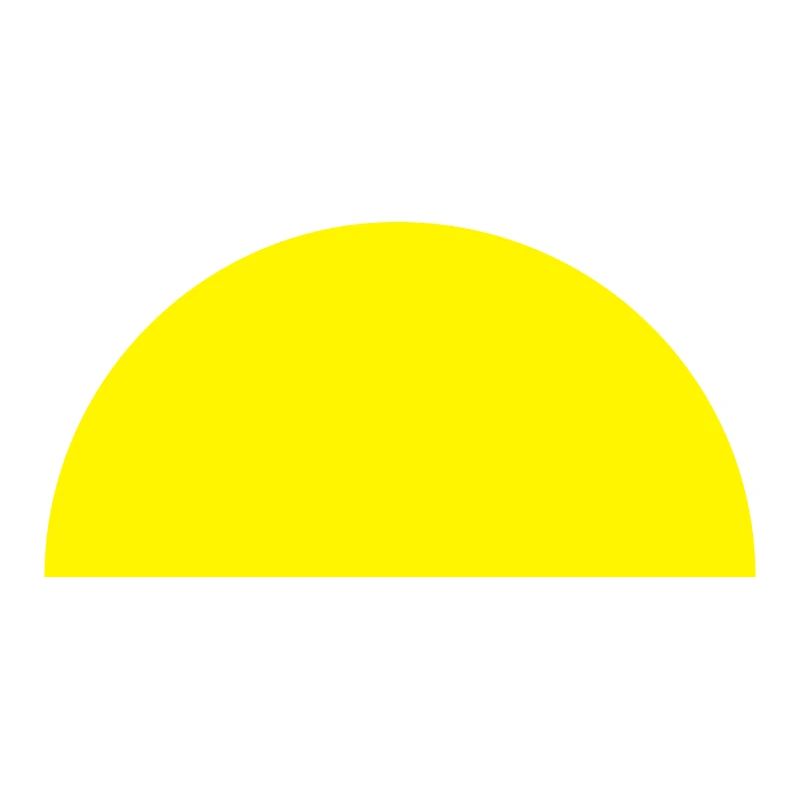 Semicircle / half circle (1c)