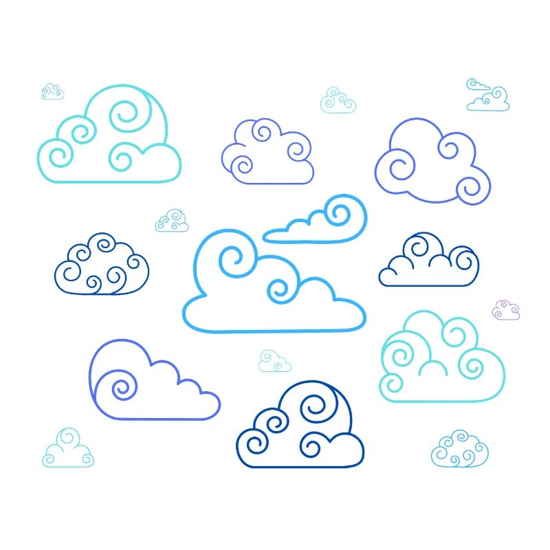 Neon Spiral Clouds
