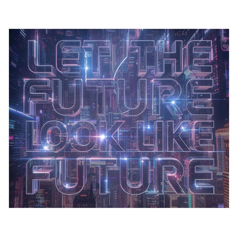 Neon Future Typography