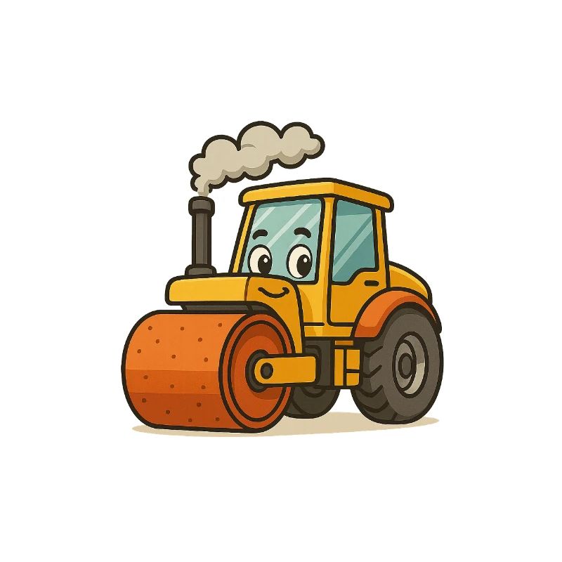 Classic excavator with steam engine