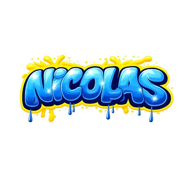 NICOLAS GRAFFITI NAME FOR PERFECT GIFT PRINTABLE 