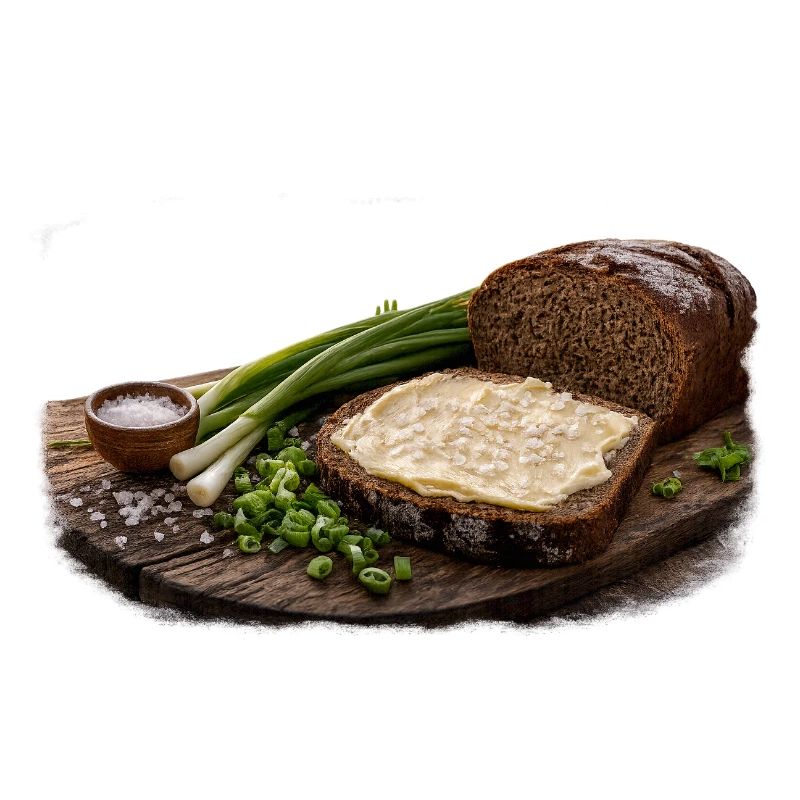 Rustic bread with butter
