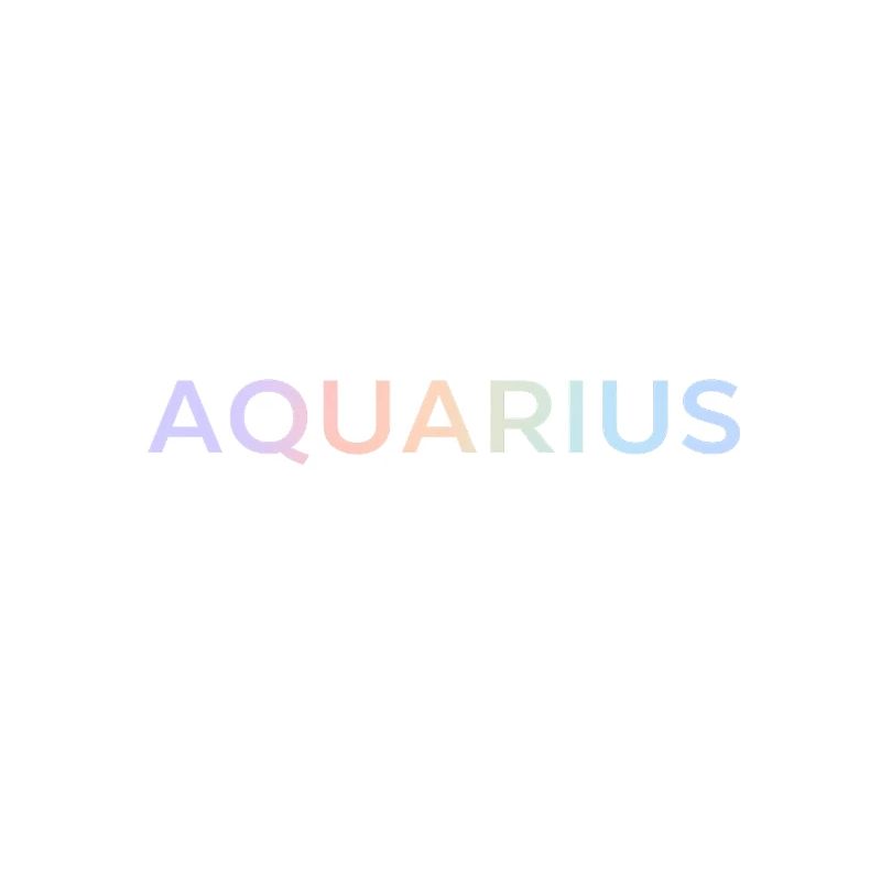 Pastel Aquarius Gradient Typography