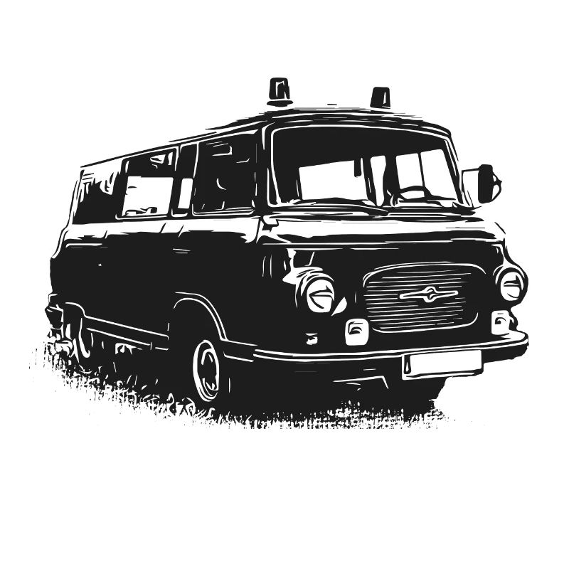 Barkas with blue light