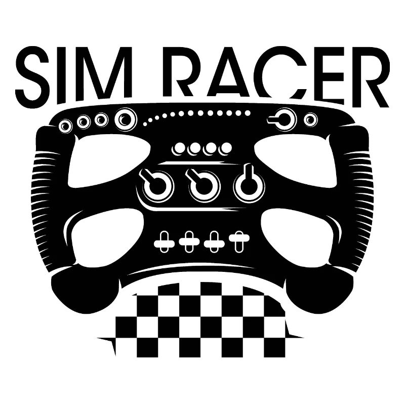 Volant Simracer drapeau à damier jeu formule de course
