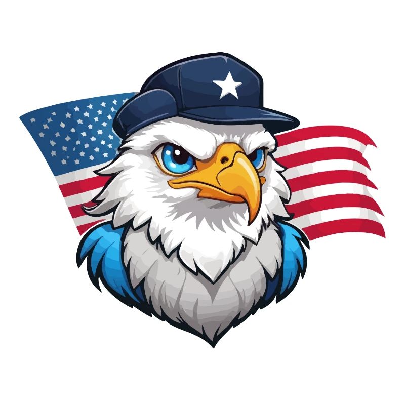 USA Eagle with aviator cap