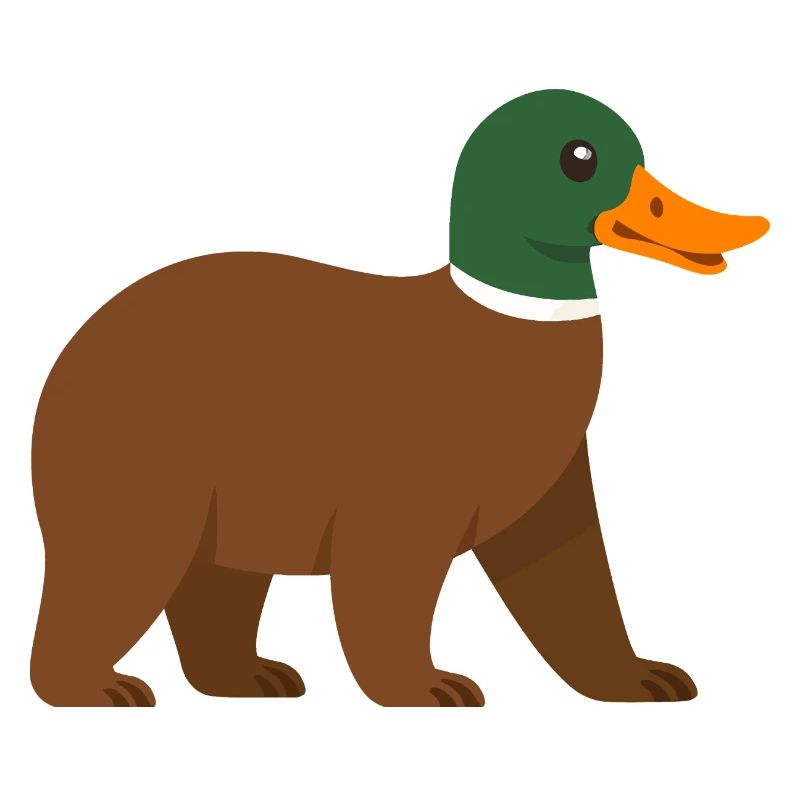 The bear duck - it has a beak!
