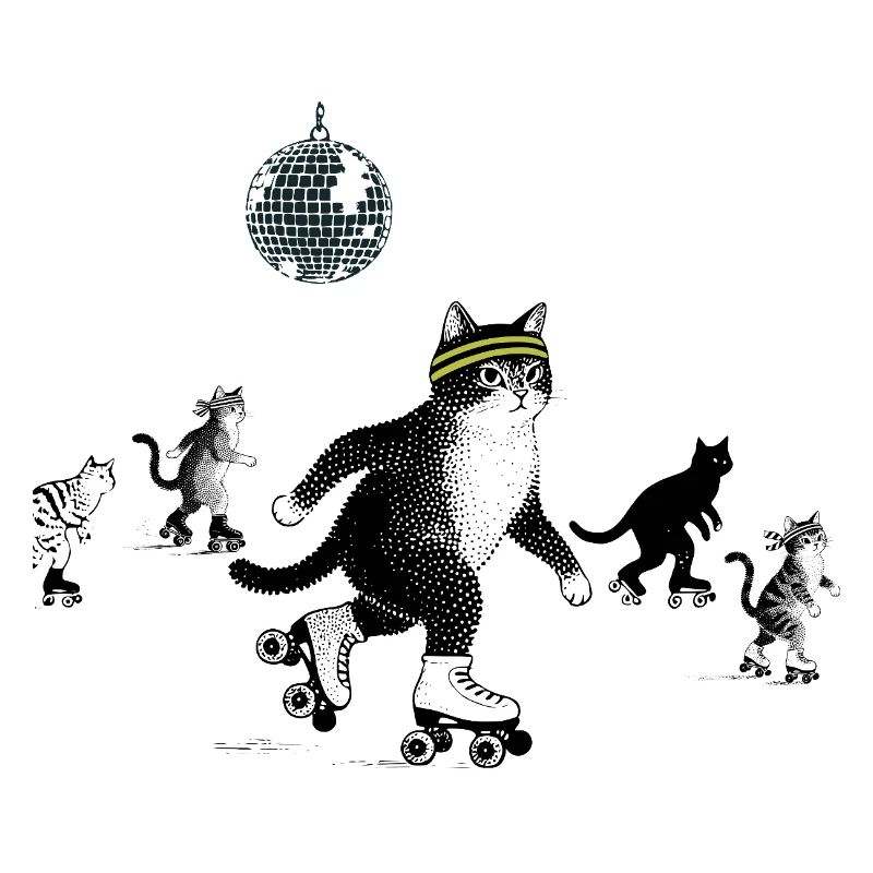 Roller Skating Cats