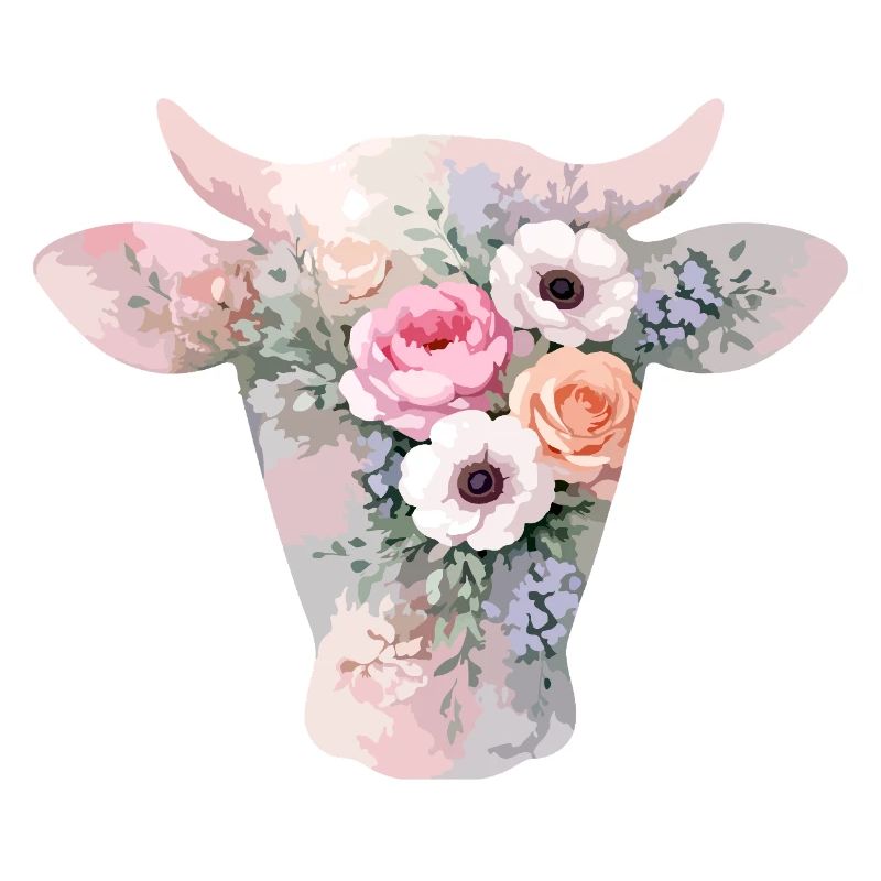 Fleurs en forme de vache