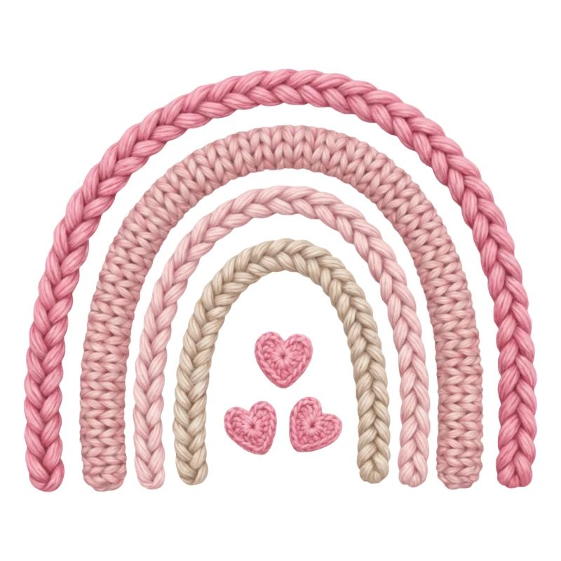 Rainbow Pink Knitting Pattern