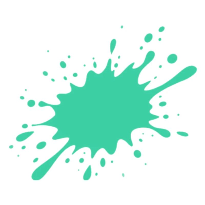 Éclaboussures de peinture turquoise
