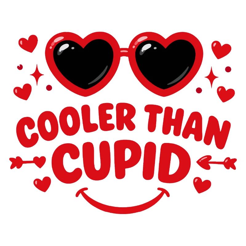 Cooler als Amor Retro-Herzen