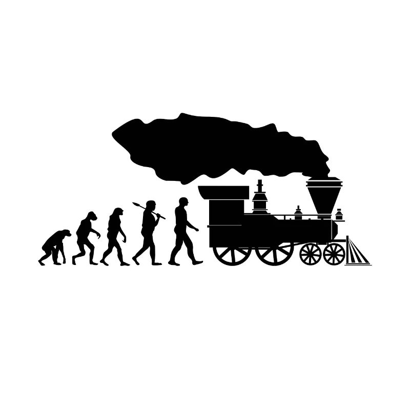 Trains Evolution · T-shirt de chemin de fer · train · Cadeaux