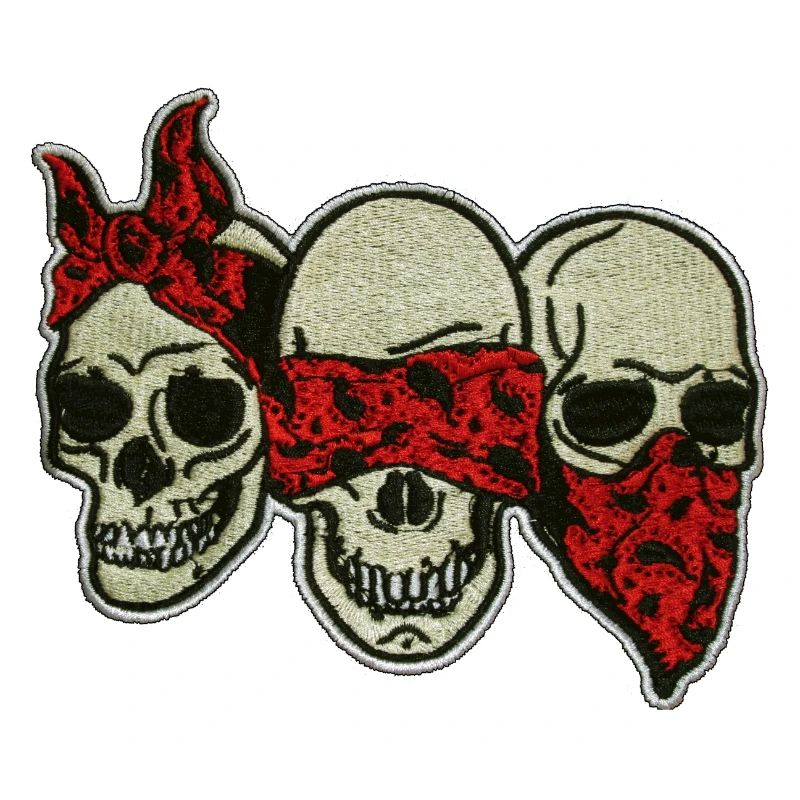 Three Skulls with Red Eye Mask / Three Skulls