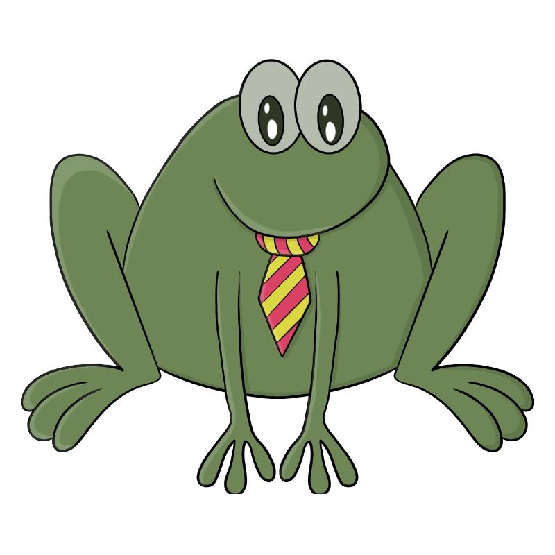 Grenouille avec une cravate