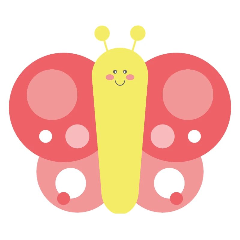 Tender and stylized butterfly