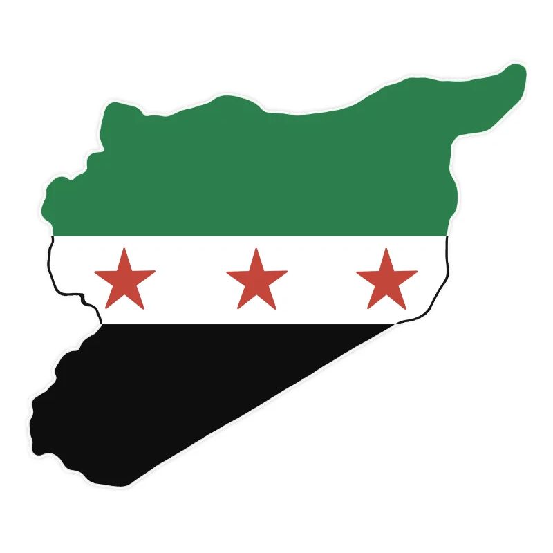  syria flag  and map علم وخريطة سورية 