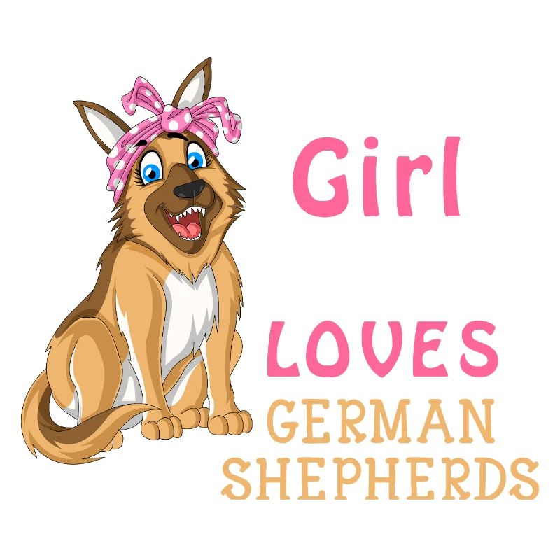Mädchen liebt Deutschen Schäferhund