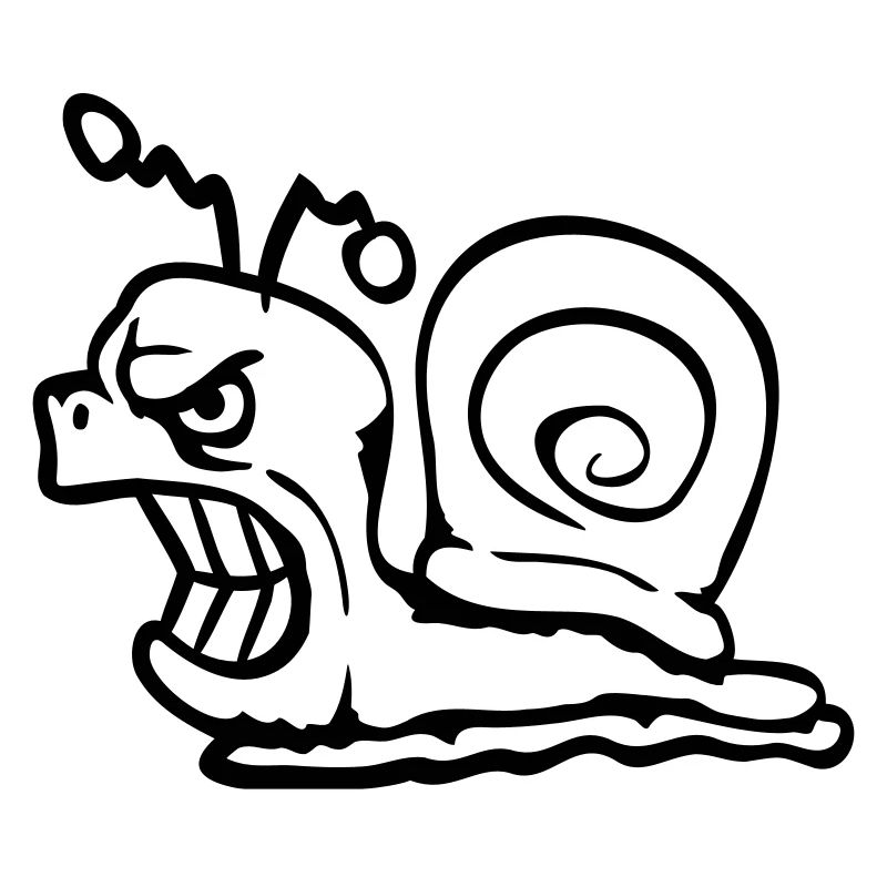 Snail Evil Angry Attack Teeth Grinding Sour