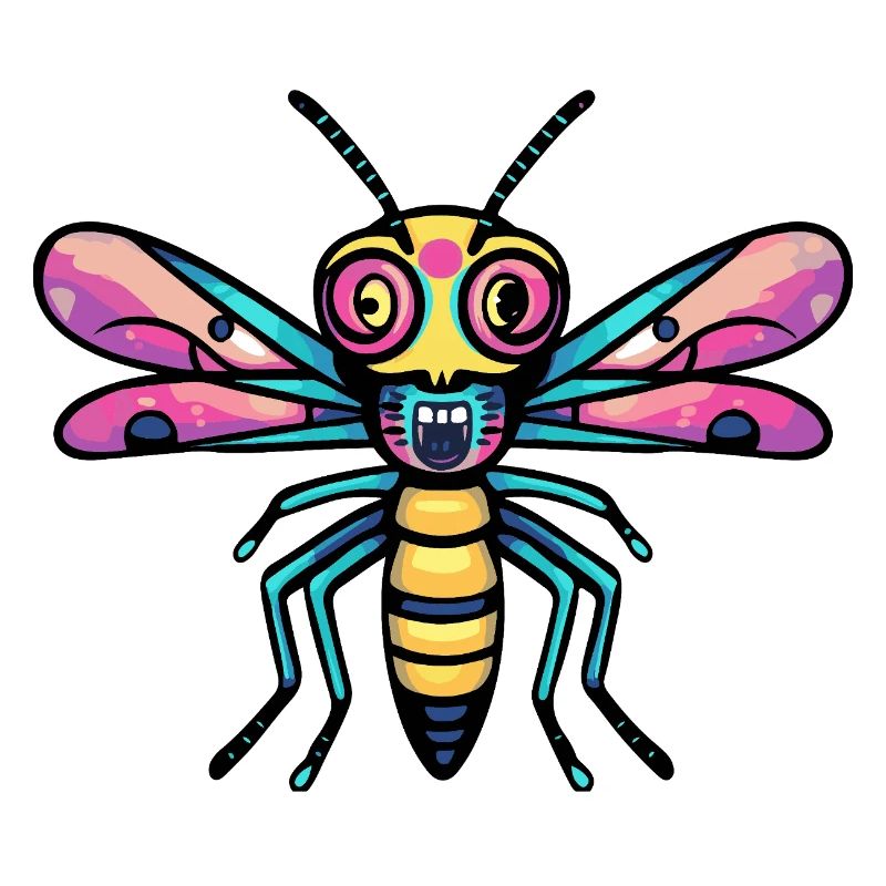 Dragonfly Halloween Comic Funny