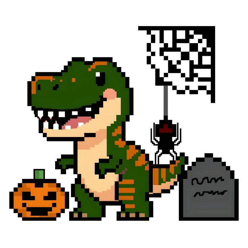 Pixel Art Dinosaurs for Halloween! 🎃🦖