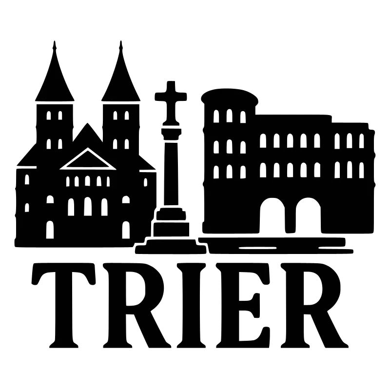 Silhouette de point de repère de Trèves