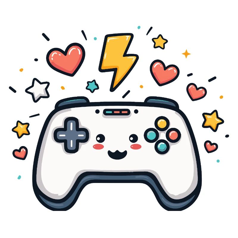 Kawaii Game Controller Sparkling