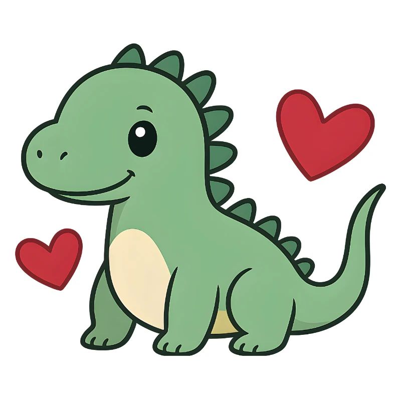 Adoration de cœurs de dinosaure mignons design de bébé mignon
