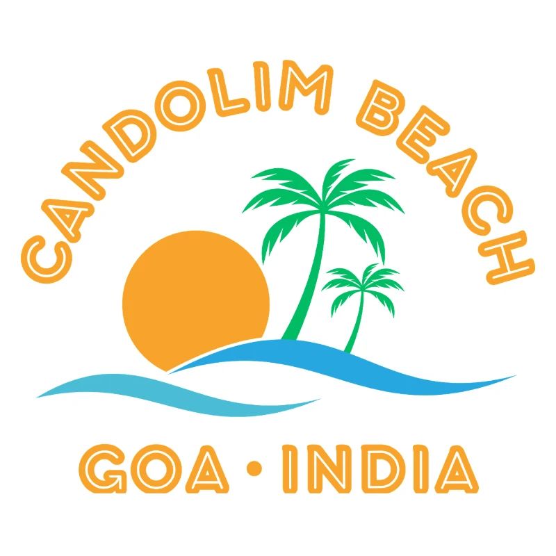 Plage de Candolim, Goa, Inde Palmier Couchant