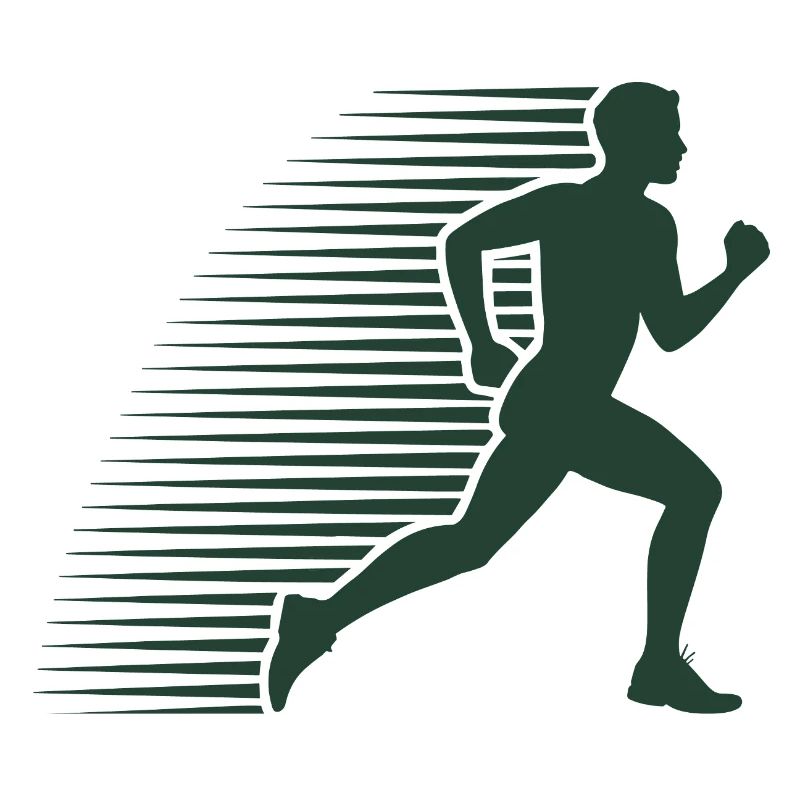 Running silhouette in sprint