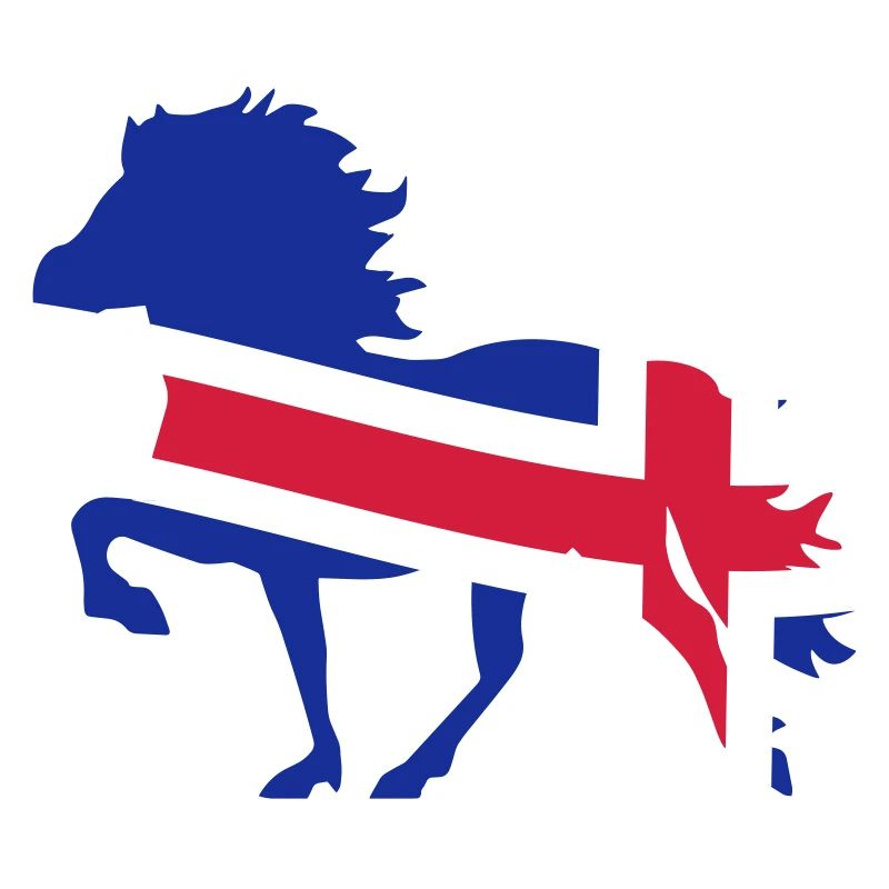 Drapeau islandais pour les chevaux