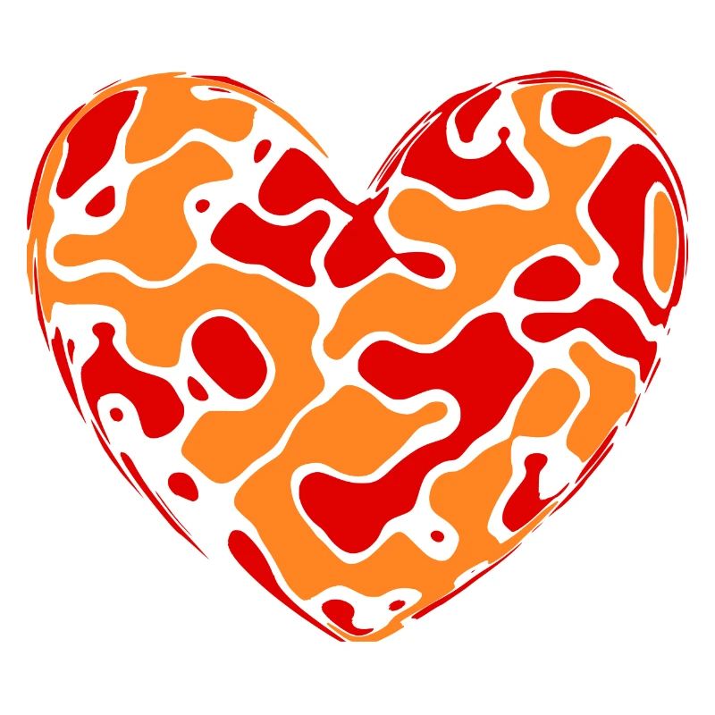 orangenes Herz Herzen Geschenk Muttertag Mutter