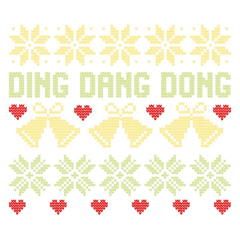 Clochette en flocon de neige à motif de pull de Noël moche