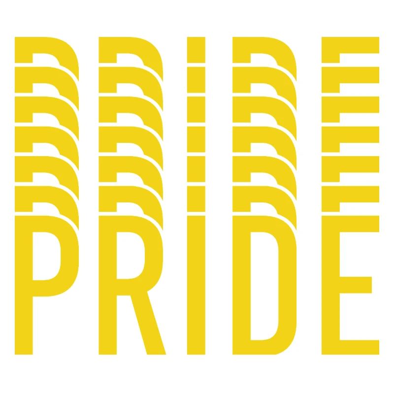 Pride Yellow Text Pattern