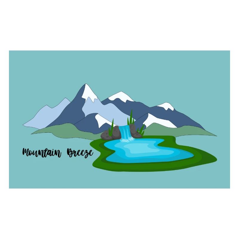 Mountain wind and waterfall nature image