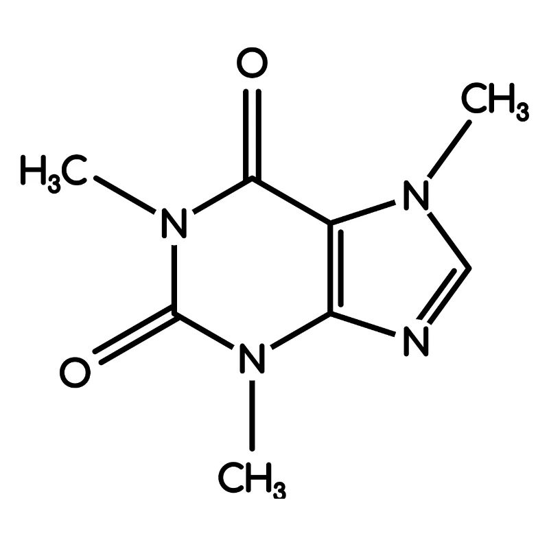 Koffein-Molekül - Strukturformel