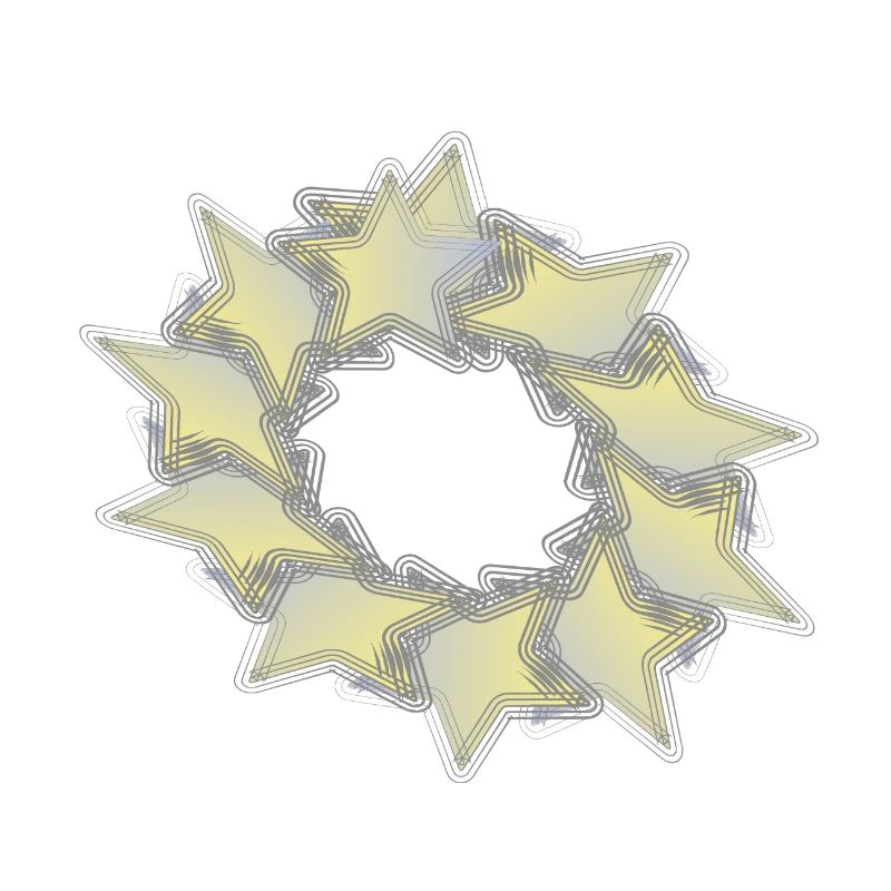 Muster Sternenkreis effect