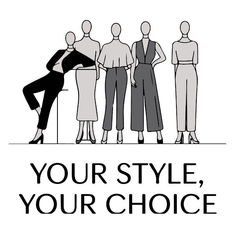 Ensemble d'illustrations de mode monochromes élégantes