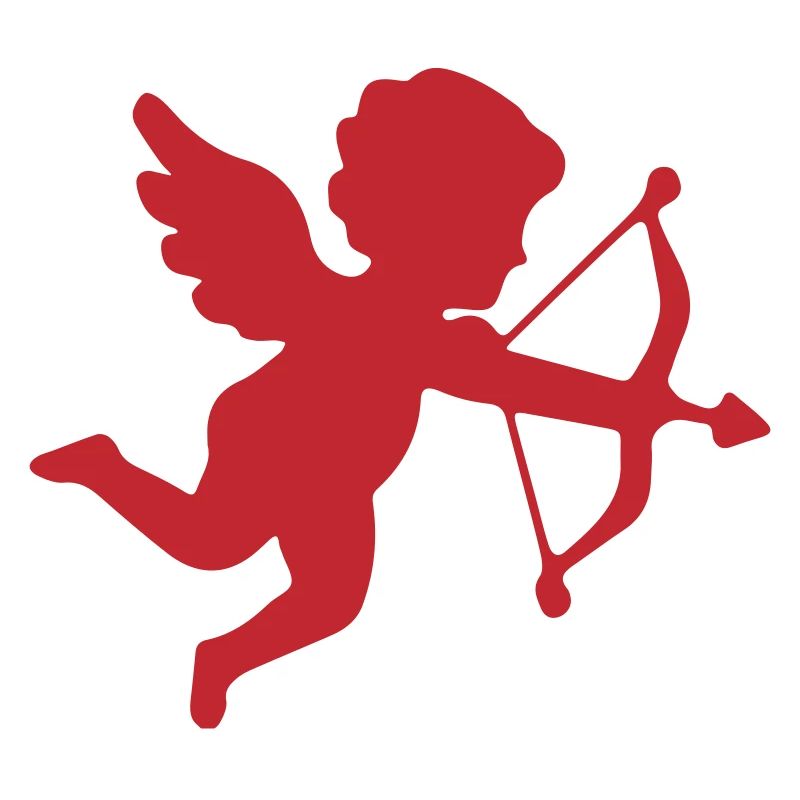 Romantisches Amor-Silhouetten-Design