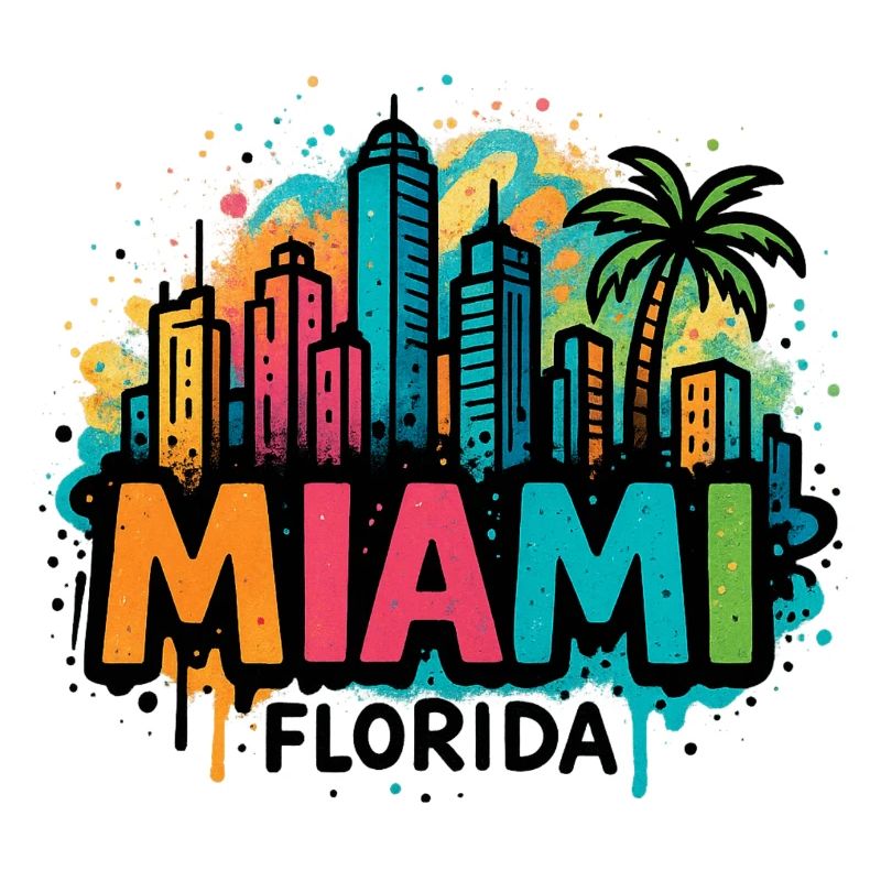 Miami Skyline Graffiti