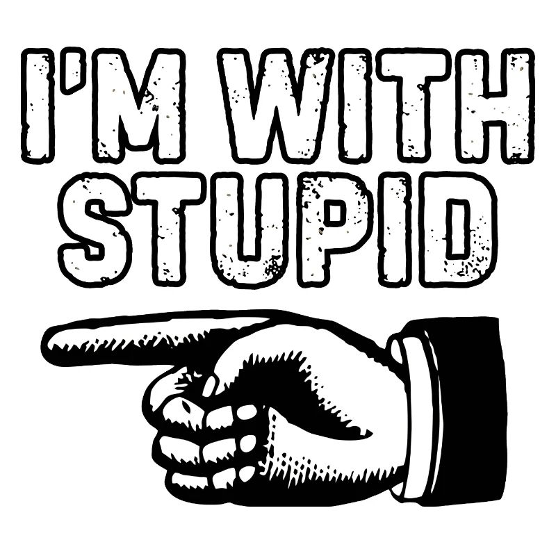 Ich bin mit dummer Handgrafik