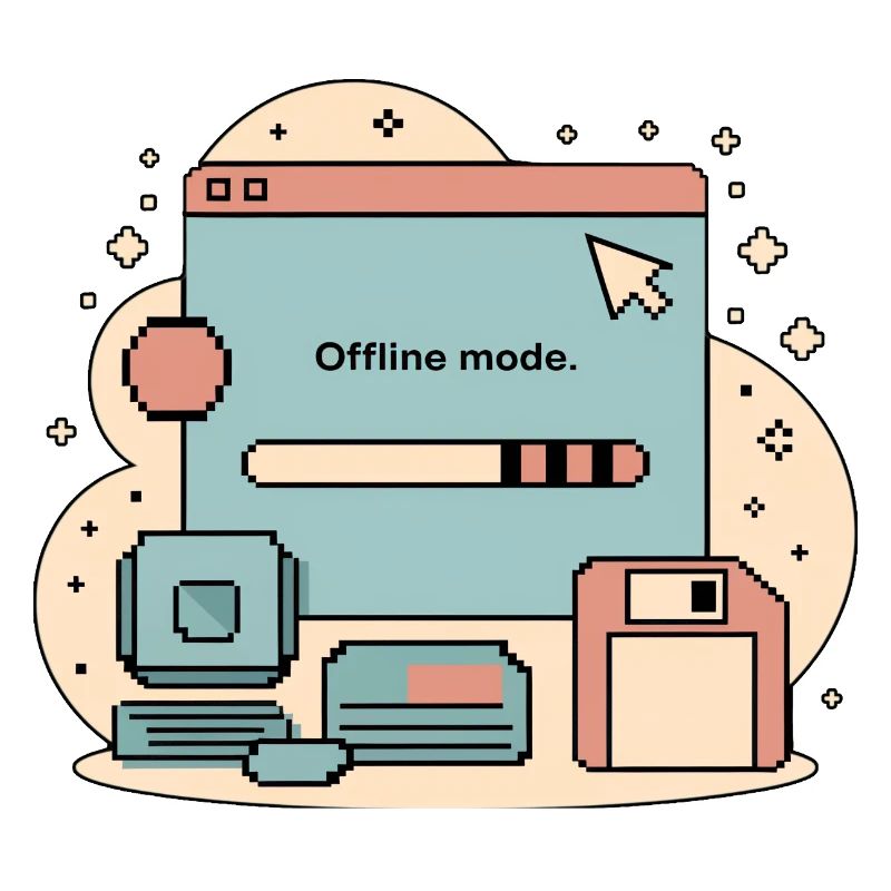 Offline Mode Retro Internet