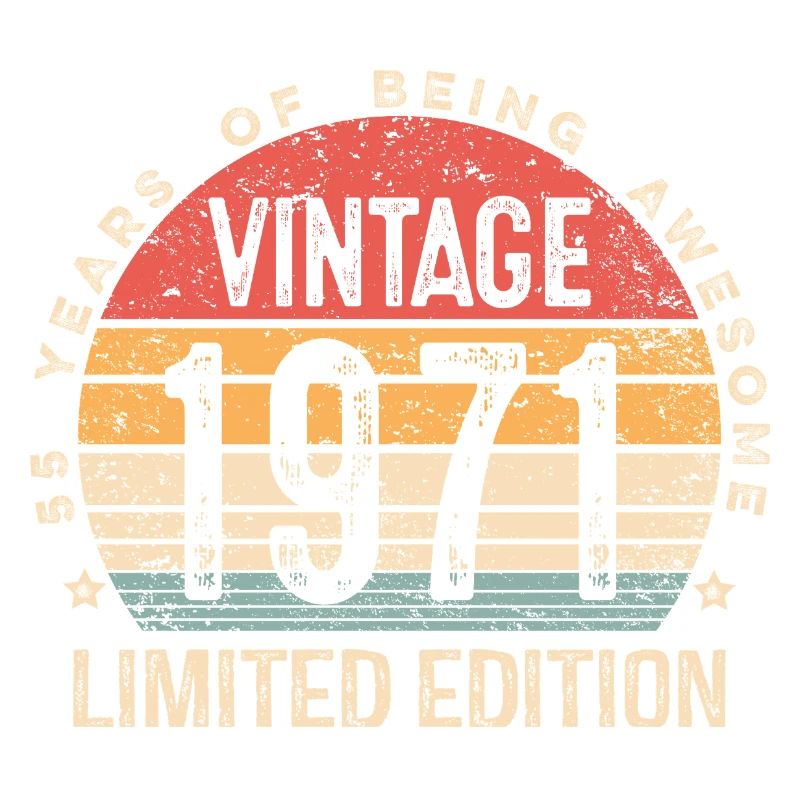 Édition limitée vintage 1971 55e anniversaire de 55 ans