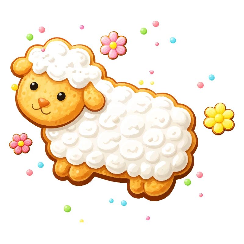 Agneau mignon comme illustration de biscuit décoré