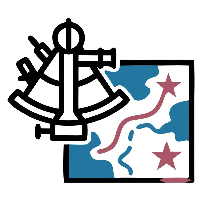 Sextant Navigation Map Vector