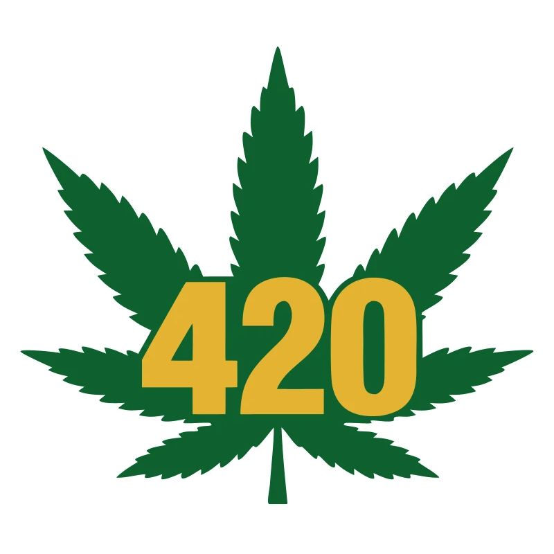 Emblème de feuille de cannabis 420
