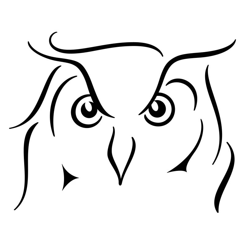 Eagle owl - line drawing gift idea gift